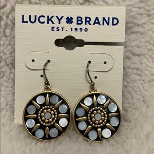 Lucky Brand Mother-of-Pearl Circle Drop Ea…